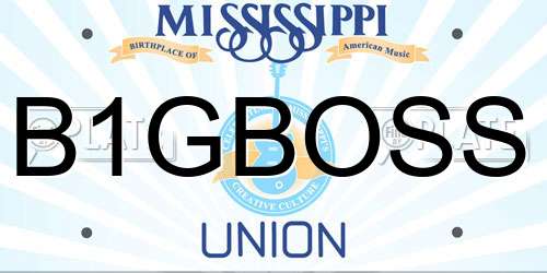 B1GBOSS Mississippi License Plate
