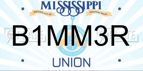 B1MM3R Mississippi License Plate