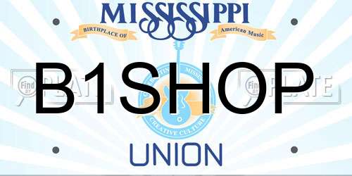 B1SHOP Mississippi License Plate