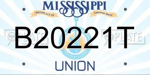 B20221T Mississippi License Plate
