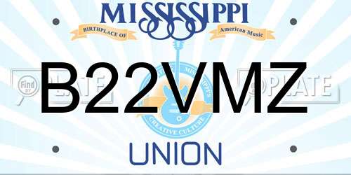 B22VMZ Mississippi License Plate