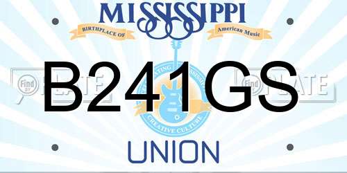 B241GS Mississippi License Plate