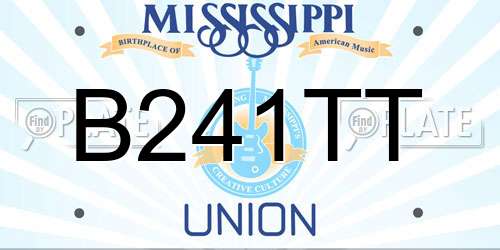 B241TT Mississippi License Plate