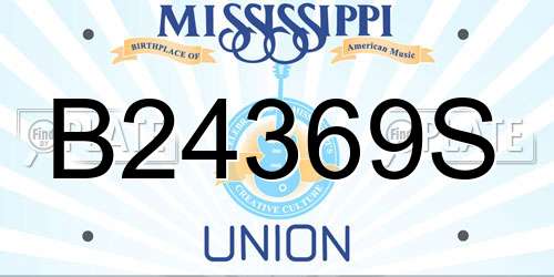 B24369S Mississippi License Plate