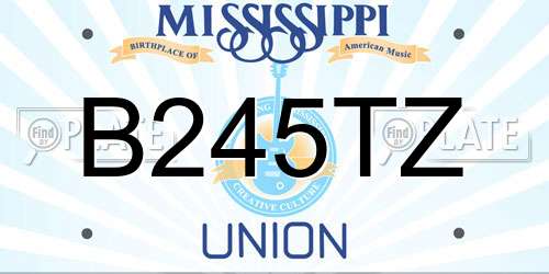 B245TZ Mississippi License Plate