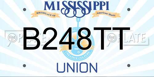 B248TT Mississippi License Plate
