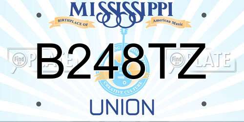 B248TZ Mississippi License Plate