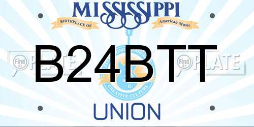 B24BTT Mississippi License Plate