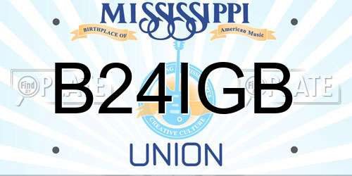 B24IGB Mississippi License Plate