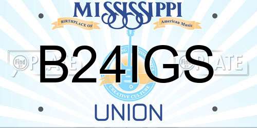 B24IGS Mississippi License Plate