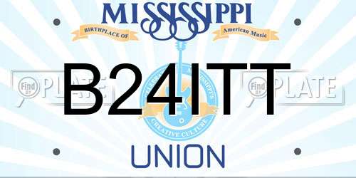 B24ITT Mississippi License Plate