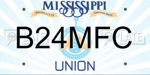 B24MFC Mississippi License Plate