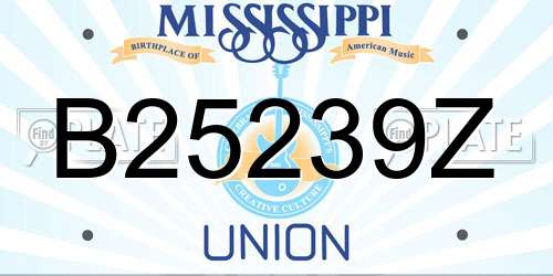 B25239Z Mississippi License Plate