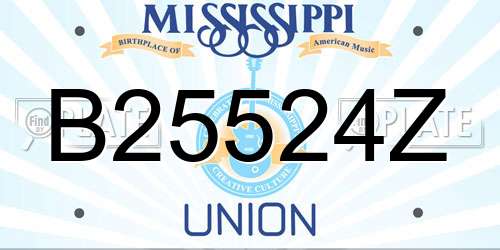 B25524Z Mississippi License Plate