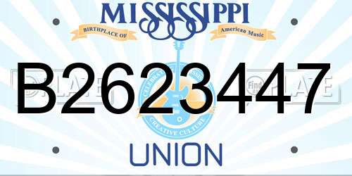 B2623447 Mississippi License Plate