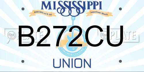 B272CU Mississippi License Plate