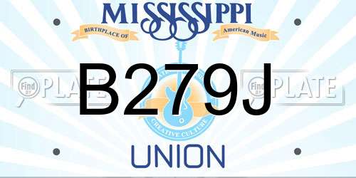 B279J Mississippi License Plate