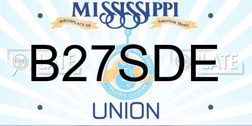 B27SDE Mississippi License Plate