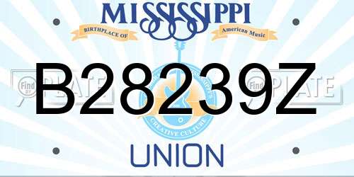B28239Z Mississippi License Plate