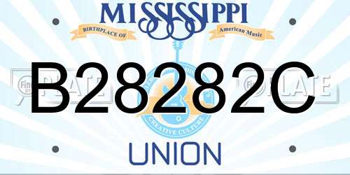 B28282C Mississippi License Plate