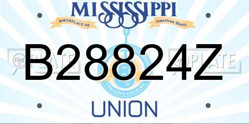B28824Z Mississippi License Plate