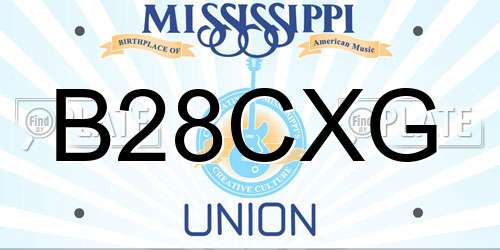 B28CXG Mississippi License Plate