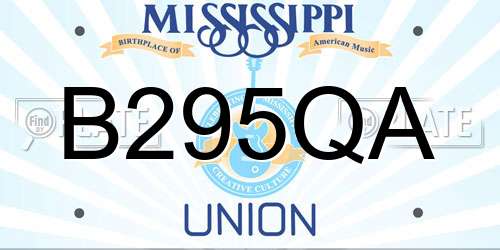 B295QA Mississippi License Plate
