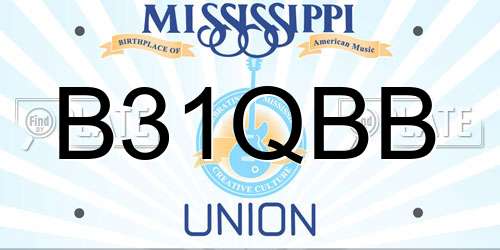 B31QBB Mississippi License Plate