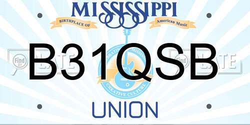 B31QSB Mississippi License Plate