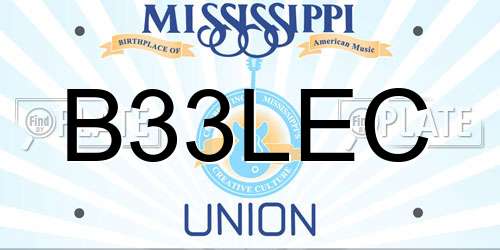 B33LEC Mississippi License Plate