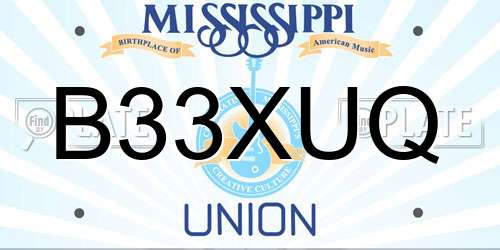 B33XUQ Mississippi License Plate