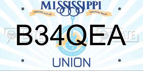 B34QEA Mississippi License Plate