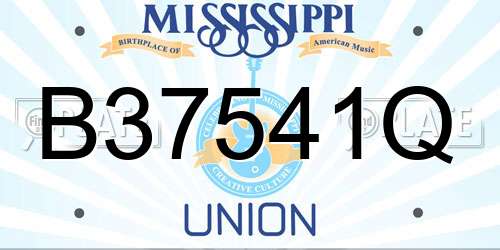 B37541Q Mississippi License Plate