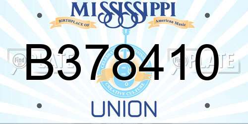B378410 Mississippi License Plate