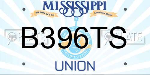 B396TS Mississippi License Plate