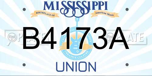 B4173A Mississippi License Plate
