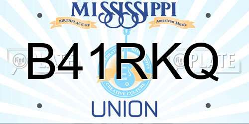 B41RKQ Mississippi License Plate