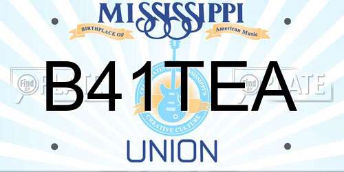 B41TEA Mississippi License Plate