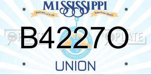B4227O Mississippi License Plate