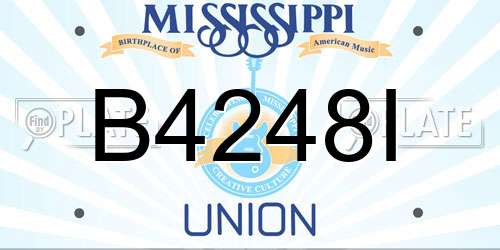 B4248I Mississippi License Plate