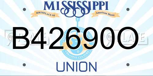 B42690O Mississippi License Plate