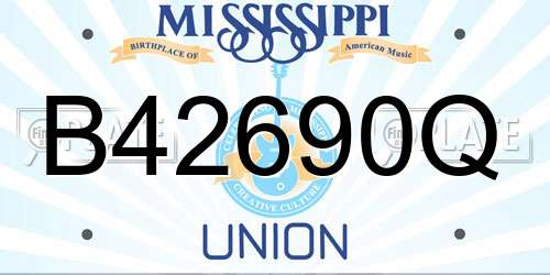 B42690Q Mississippi License Plate
