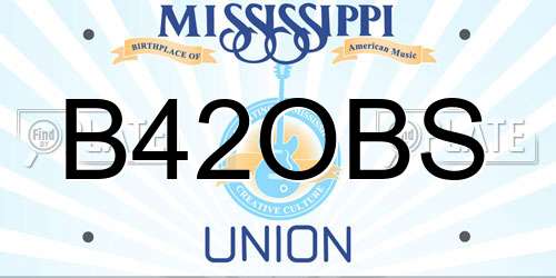B42OBS Mississippi License Plate