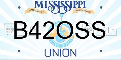 B42OSS Mississippi License Plate