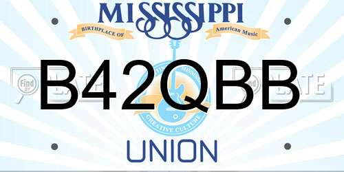 B42QBB Mississippi License Plate