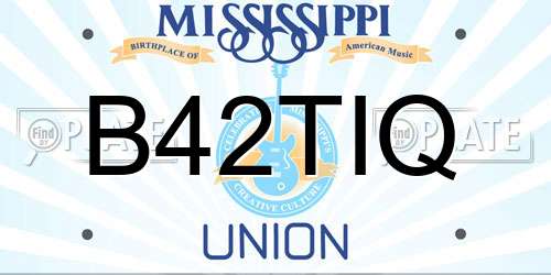 B42TIQ Mississippi License Plate