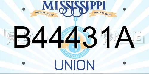 B44431A Mississippi License Plate