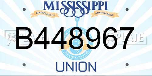 B448967 Mississippi License Plate