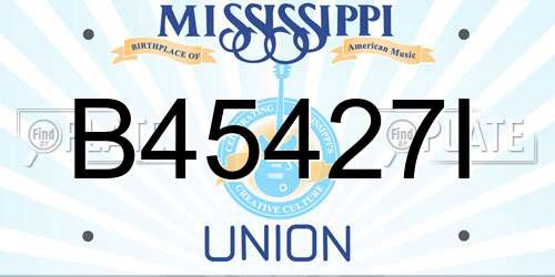 B45427I Mississippi License Plate