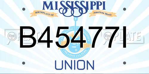 B45477I Mississippi License Plate